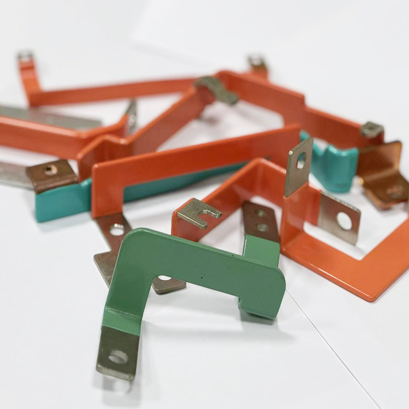 Barramento sólido de cobre com serviços de fabricação personalizada de plástico retrátil para conexão de link de bateria